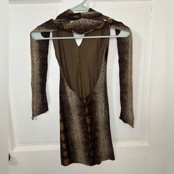 SKIMS Desert Snake Print Halter Mini Dress - Picture 6 of 10